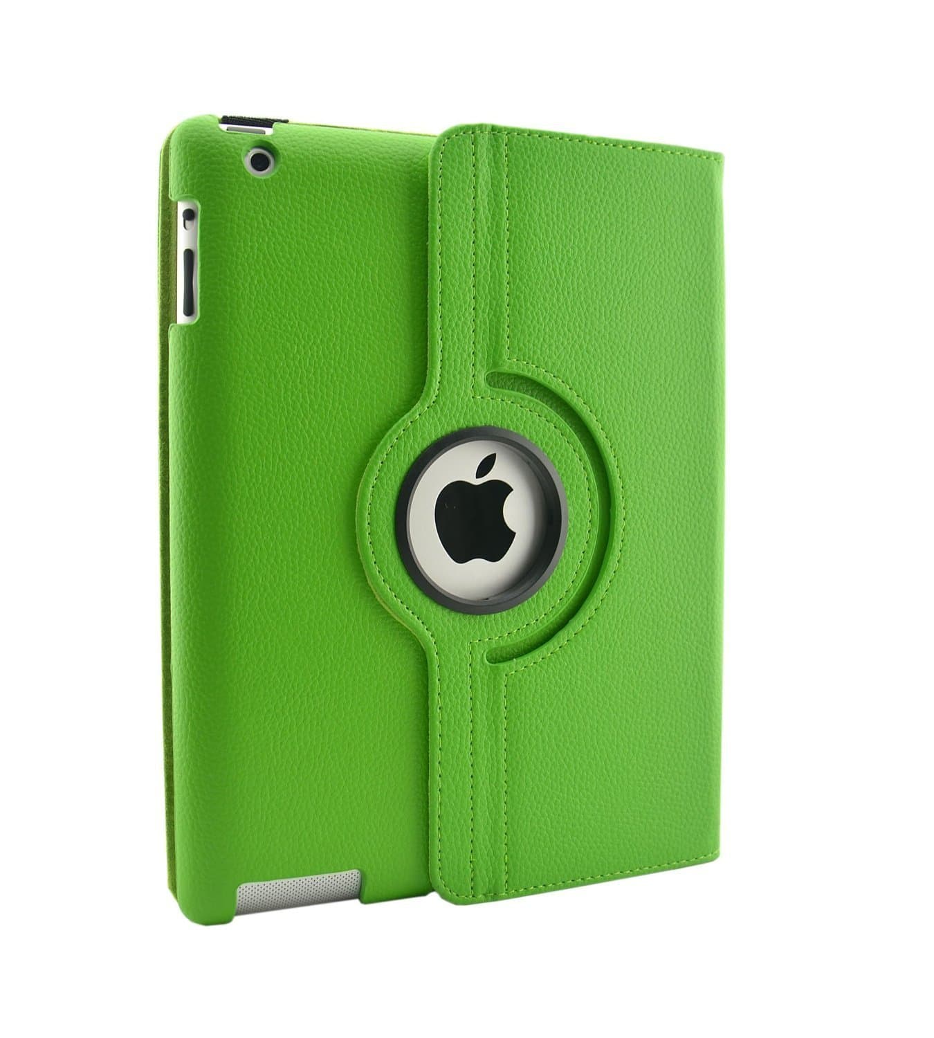 360 Degree Rotating Stand Case Cover for IPAD 2/3/4 With Wake and sleep function (Green02)