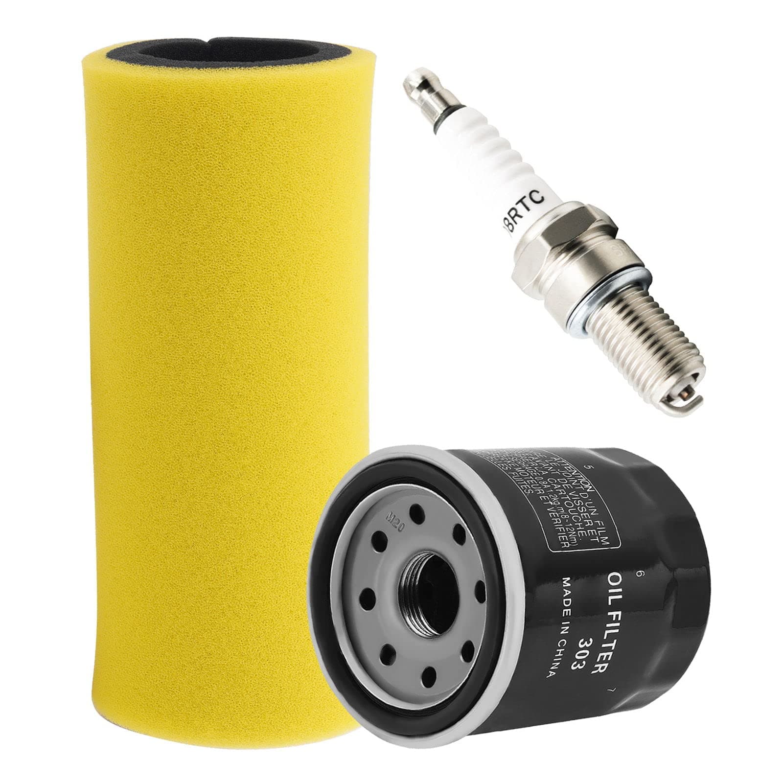 Air Filter Element 5UG-E4451-00 FS-923 Oil Filter 5GH134400000 Spark Plug Tune Up Kit Compatible with 2004-2006 Yamaha Rhino 660 YXR660 2006-2009 Rhino 450 YXR450