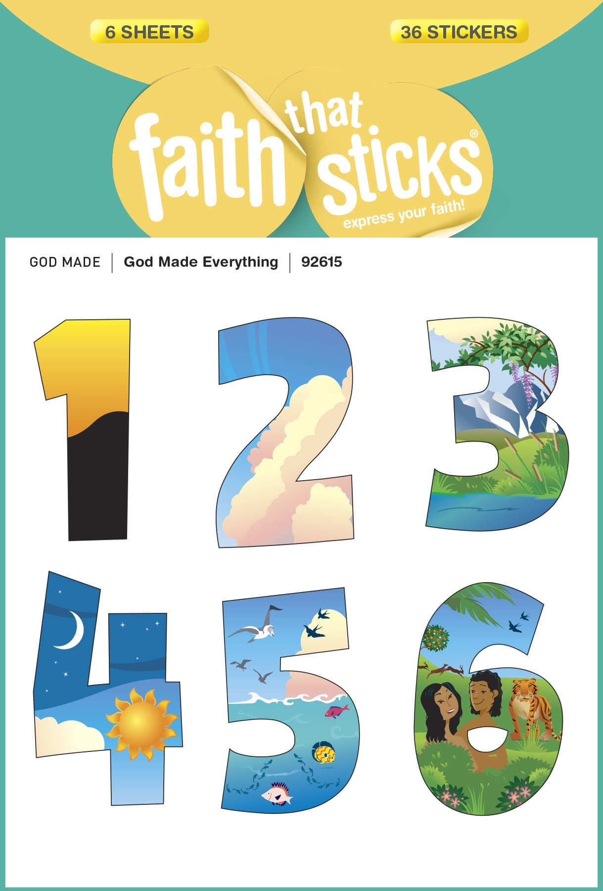 God Made Everything (Faith That Sticks Stickers)