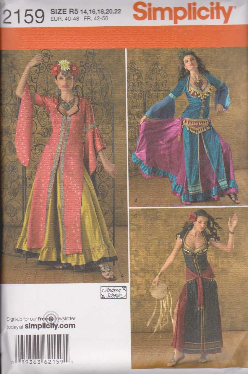 Simplicity Sewing Pattern 2159: Misses' Costumes, Size R5 (14-16-18-20-22)