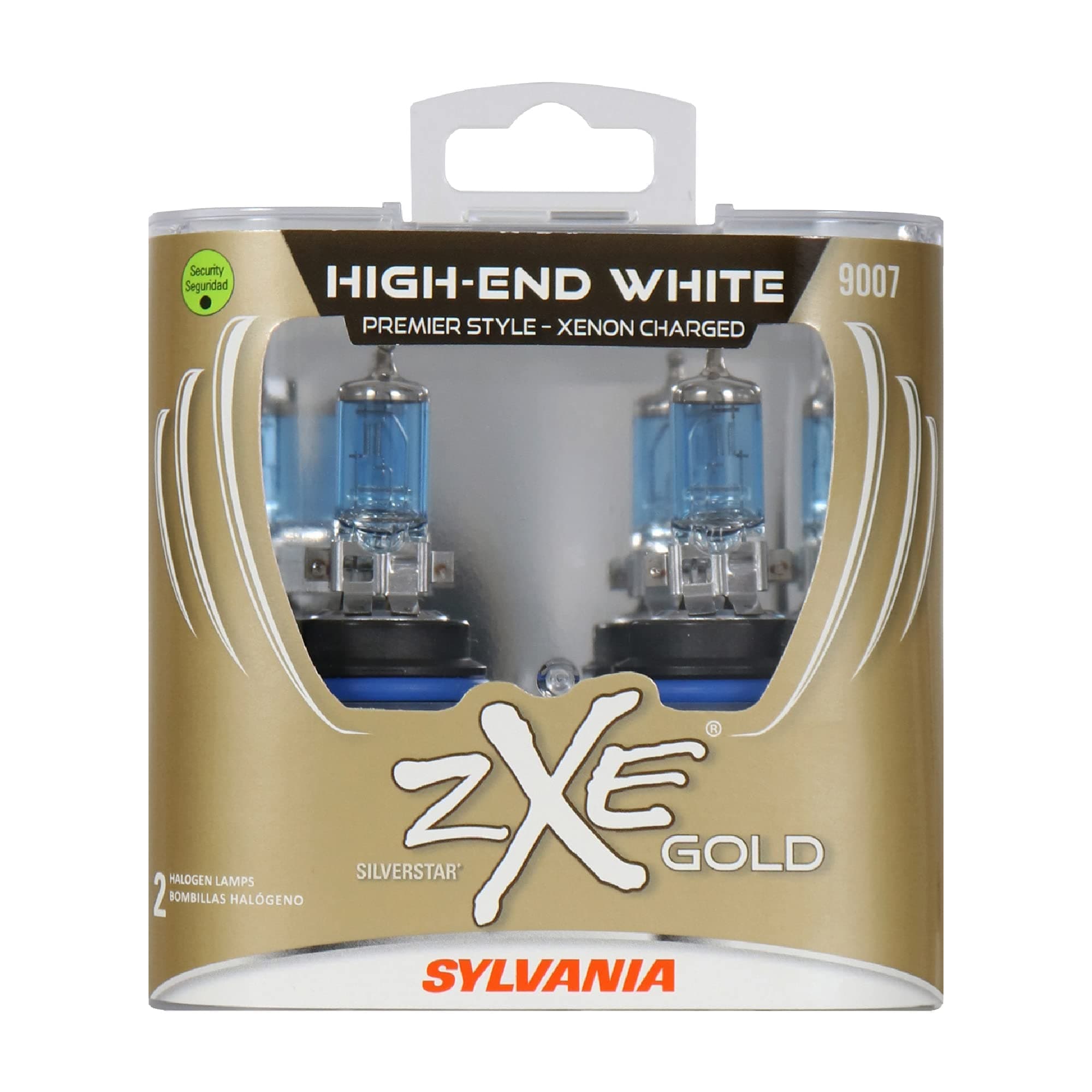 9007 (HB5) SilverStar zXe GOLD High Performance Halogen Headlight Bulb - Bright White Light Output, Best HID Alternative, Xenon Charged Technology (Contains 2 Bulbs)