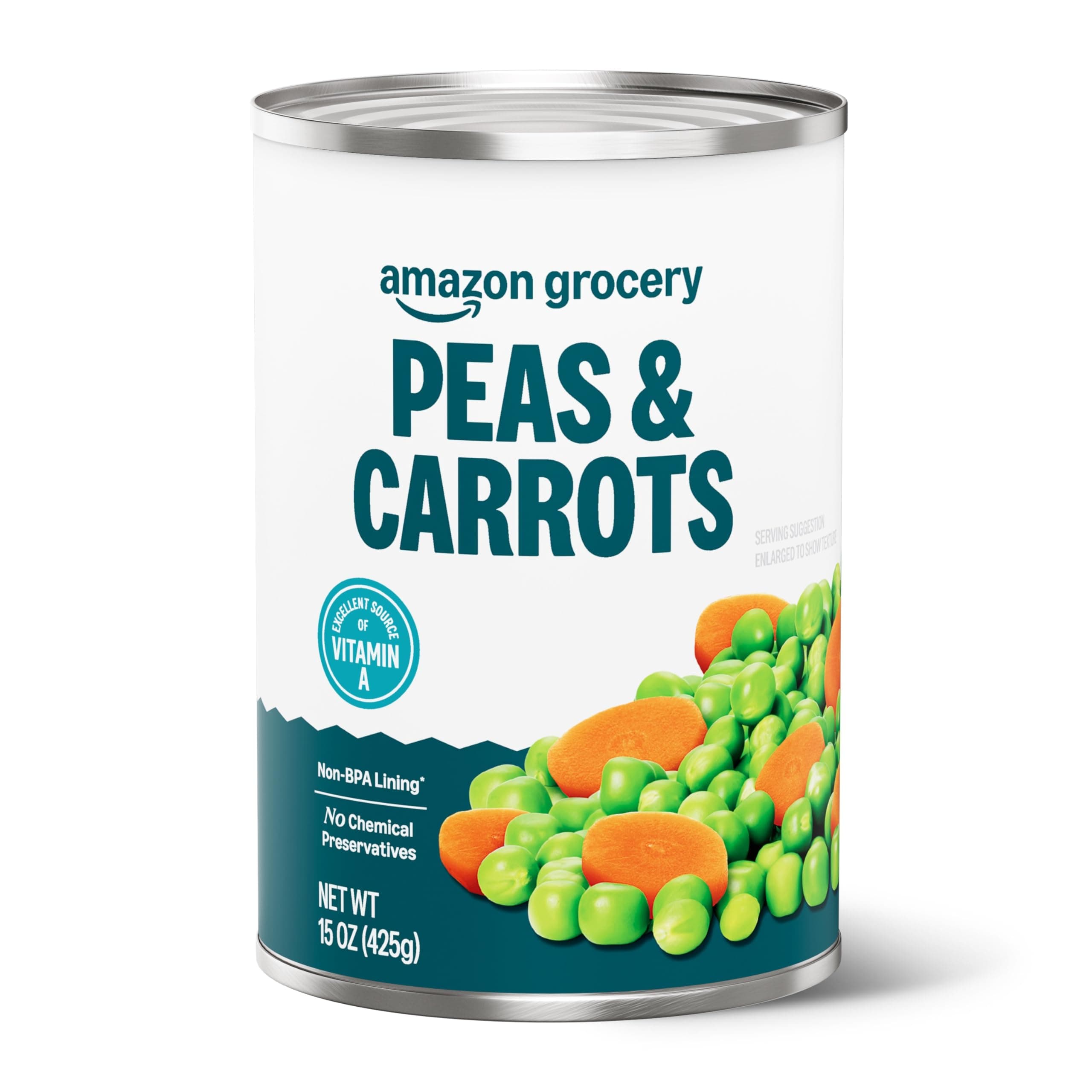 Amazon Grocery, Canned Peas and Carrots, 15 Oz