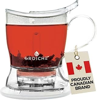 GROSCHE Aberdeen Tea Steeper, Teapot, Tea Maker, and Infuser - BPA Free & Food Safe Tritan (1000 ml)