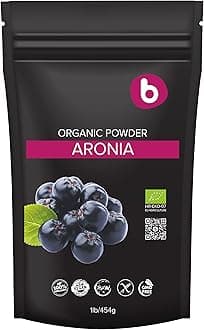 Natural Aronia Berry Powder - Black Chokeberry Superfood High in Anthocyanins & Polyphenols - Supports Immune System - Raw Chokeberries Superfood - Aronia Berries - Vegan, Gluten-Free - 1lb