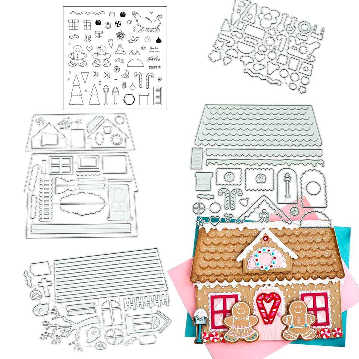 Die Cuts for Card Making House Pattern Mold Decoration Scrapbook Paper Craft Knife Mould Blade Punch Stencils