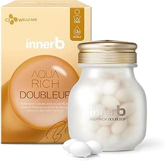 CJwellcareAquarich 500mg 56capsule for 4week Aqua Rich Double Up (28 Servings, 4 Weeks) - Premium Korean Skincare Supplement for Inner Hydration