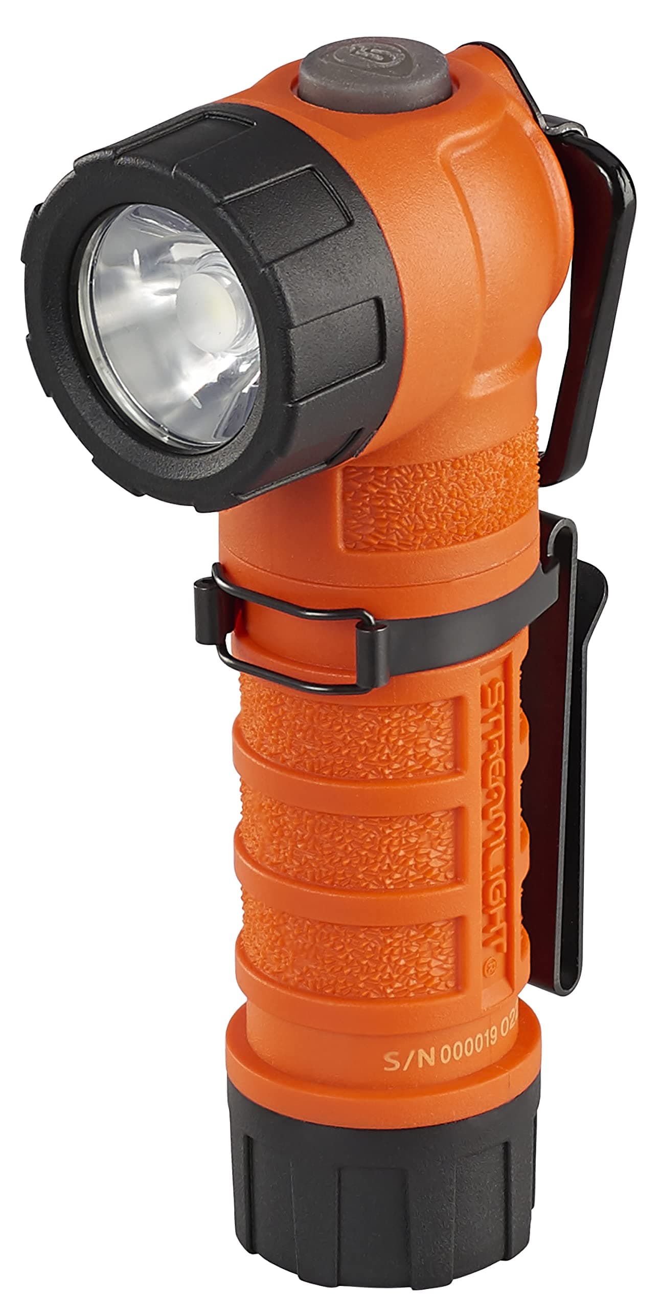 Streamlight 88834 PolyTac 90 500-Lumen 7000-Candela Right Angle LED Flashlight with Non-Rechargeable Batteries, Easy-Open Box, Orange