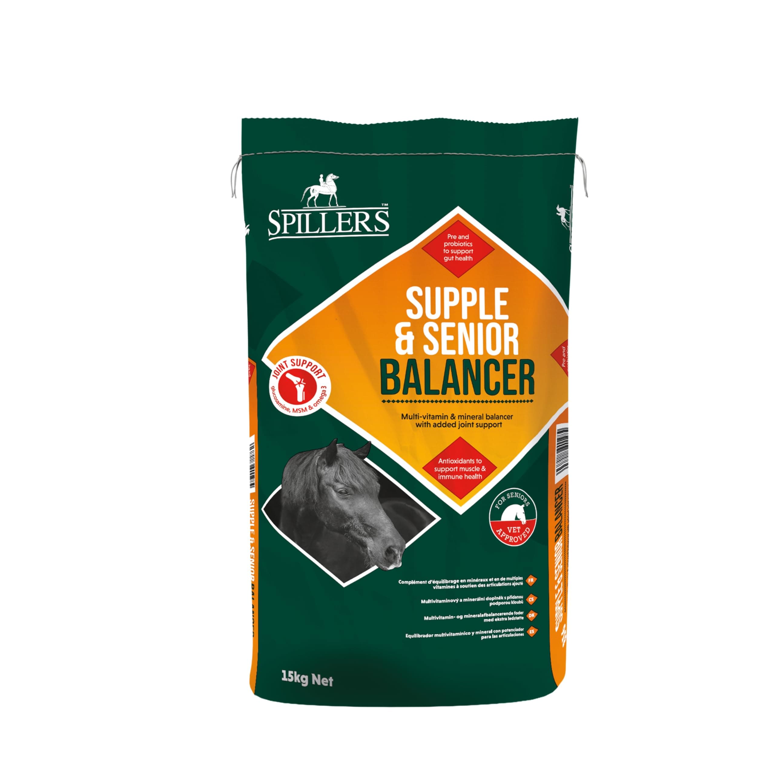 Supple & Senior Balancer Horse Feed, 15KG - Horse Feed to Provide a Balanced Diet for Horses and Ponies with Added Joint Support - Contains Biotin, No Added Iron - Supports Hoof Health