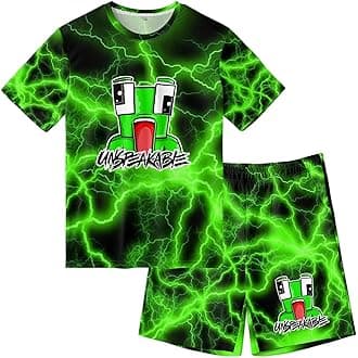 Boys and Girls Short Sleeves and Short Short Clothing Sets Game Summer T-Shirt