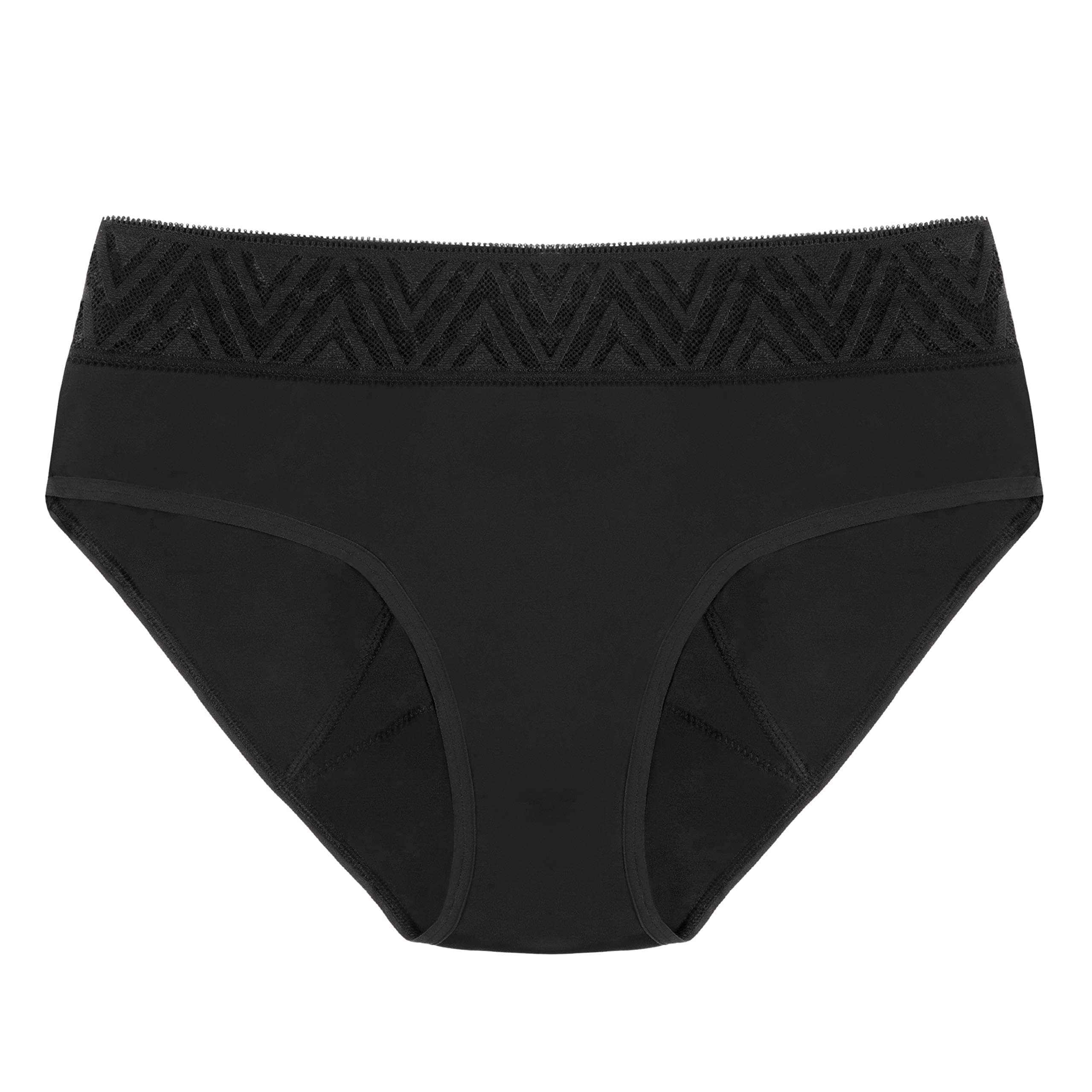 Thinx Teens Hiphugger Period Underwear, Black, Medium