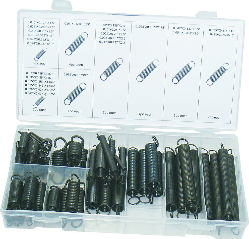Swordfish Black Oxide Finish Extension Spring Assortment, 54 Piece