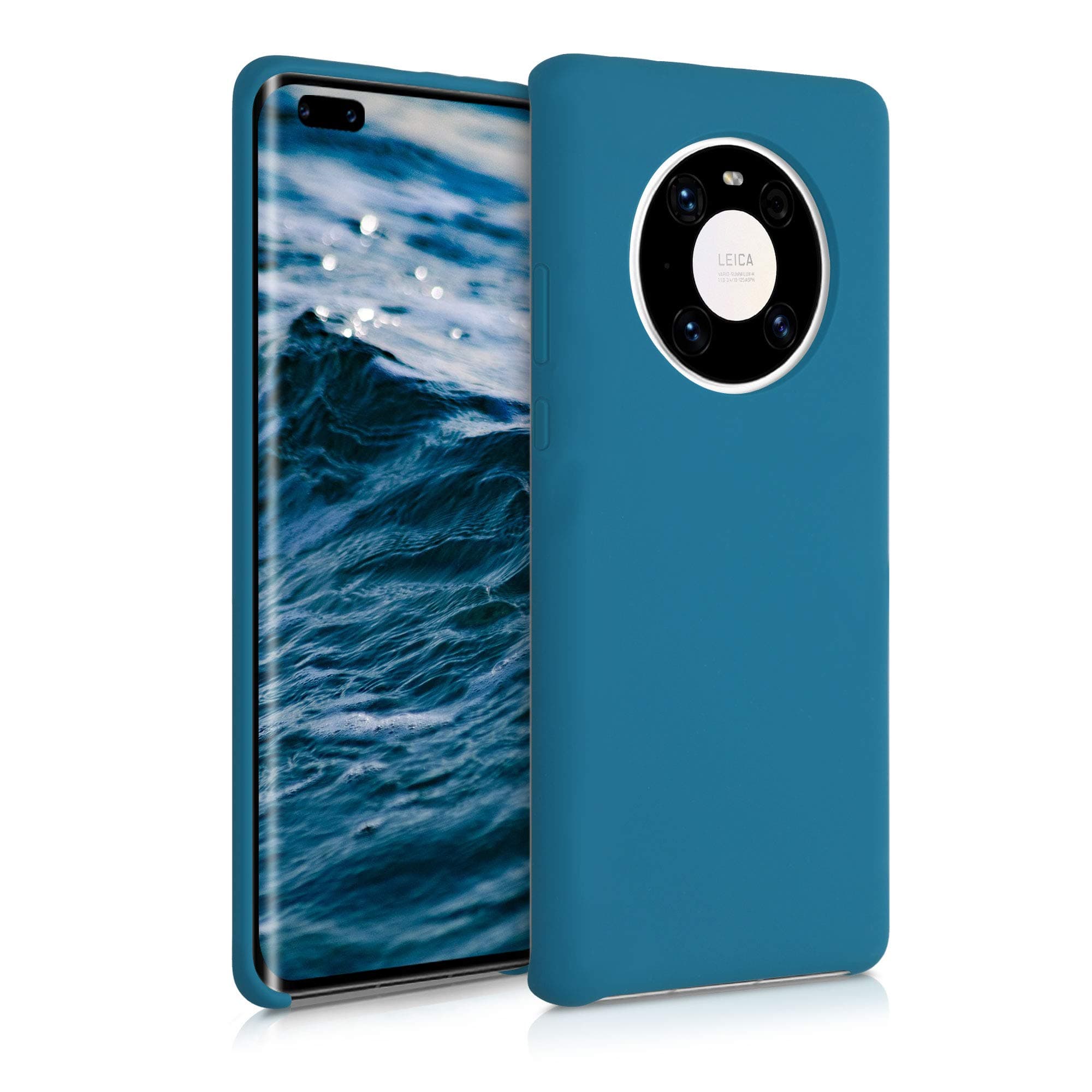 kwmobile Case Compatible with Huawei Mate 40 Pro Case - TPU Silicone Phone Cover with Soft Finish - Teal Matte
