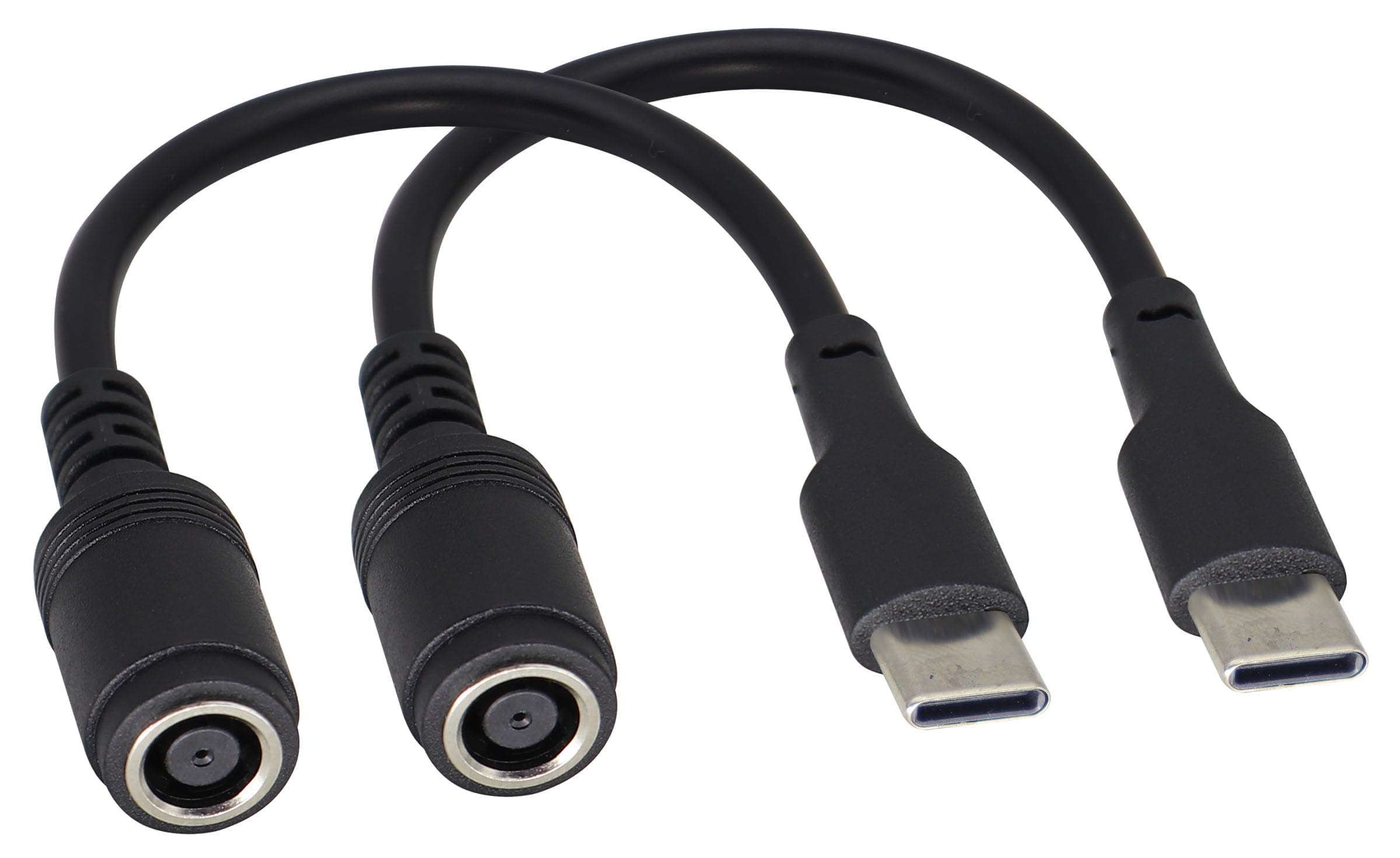 USB Type C Male External to DC 7.4mmx5.0mm Female internal Connector Quick 5A charging power supply suitable for mobile Phones,Tablets,laptops Power Sockets(17cm/6.7inch-2Pack)