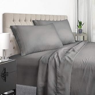 EaseHome Queen Size Bed Sheets Set - Extra Soft Luxury Brushed Microfiber Queen Bed Sheets with 15 inch Deep Pocket - Comforterble Wrinkle Fade and Hypoallergenic- 4 Piece (Queen,Gray)