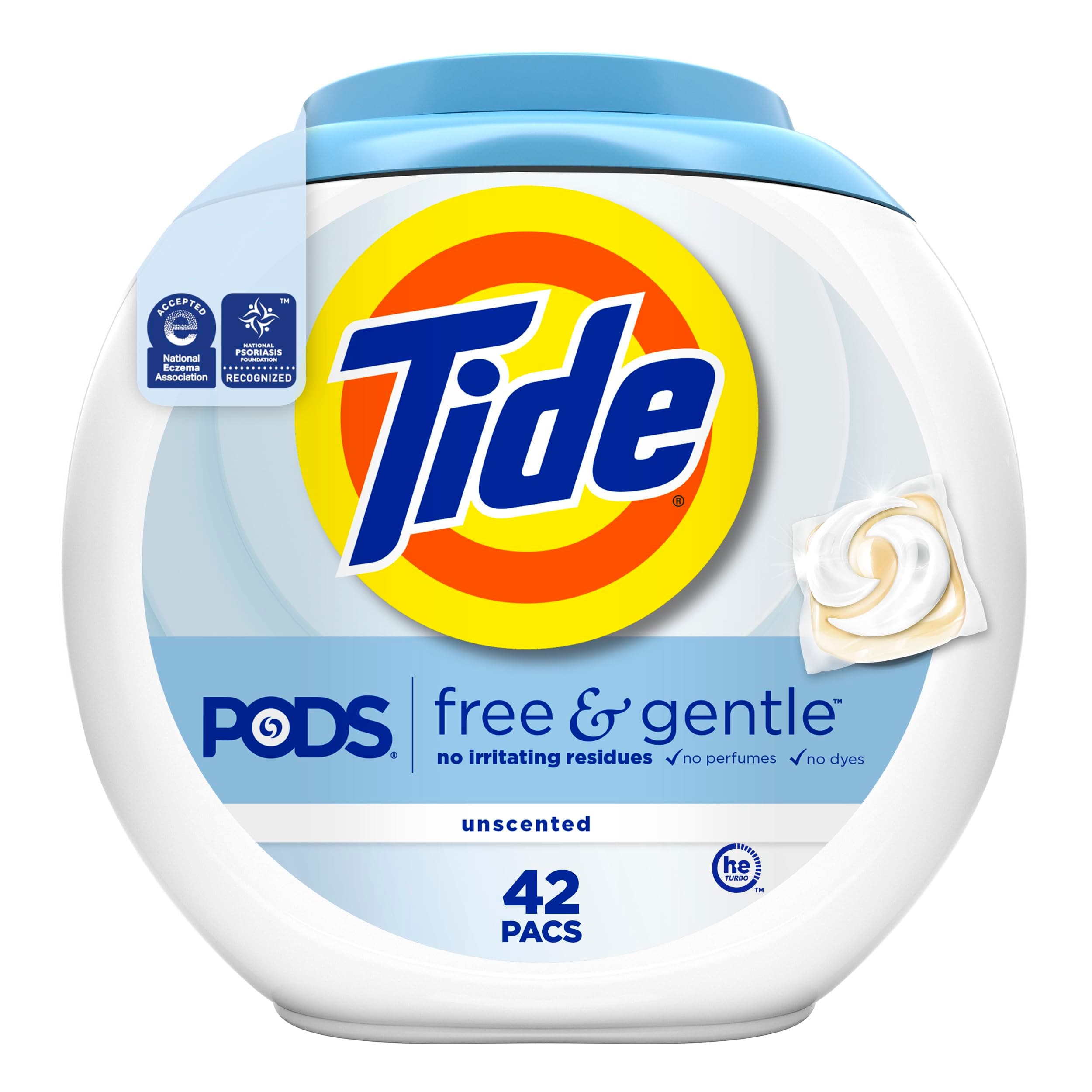 tide pod free and gentle, 42 count