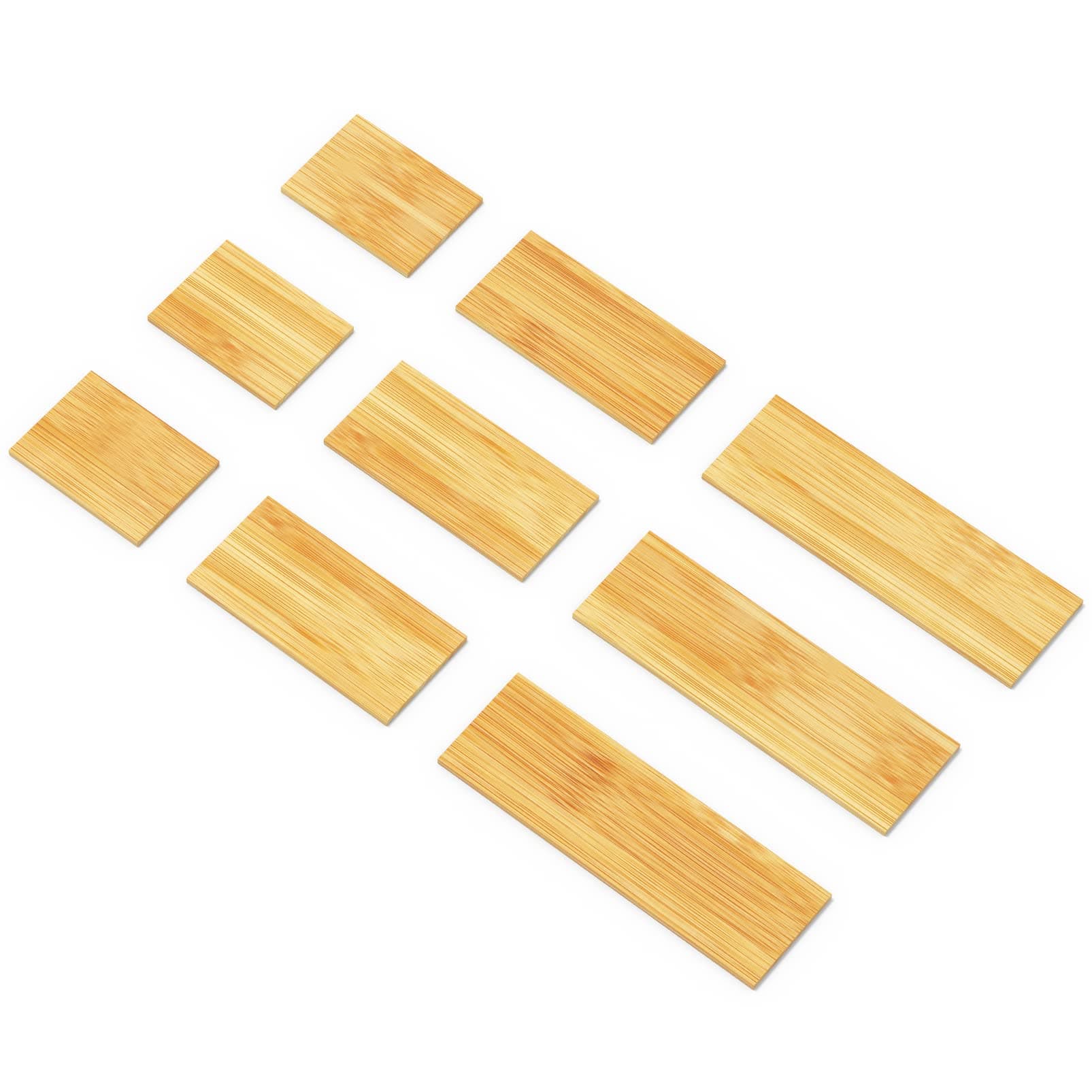 SpaceAidBamboo Drawer Dividers Inserts, 3 Sizes, 9 Pack