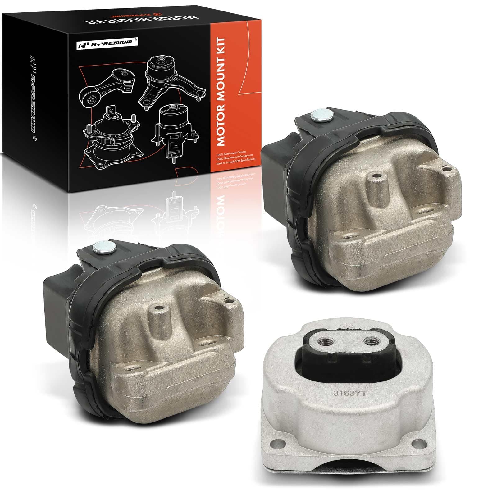 A-Premium Engine Motor Mount and Transmission Mount Kit Compatible with Dodge Charger 2006-2010, Challenger 2009-2010, Magnum 2005-2008 & Chrysler 300 2005-2010, 3-PC Set