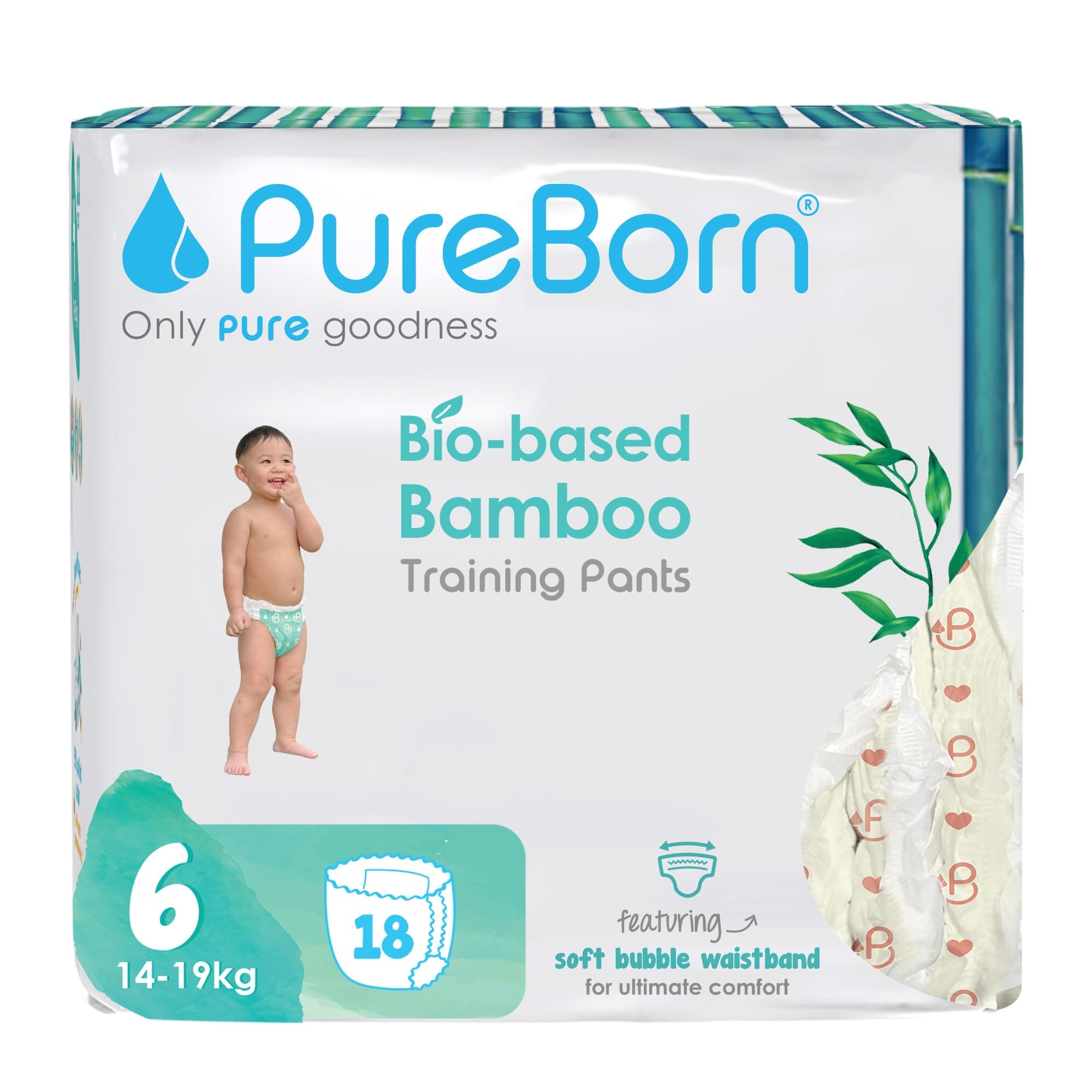 Baby Premium Pull Up Diapers, Training Nappy Pants, Size 6 (14kg - 19kg), 18 Pieces, Superior Day & Night Protection, Dermatologically Tested, Super Soft, Skin Friendly