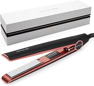 Corioliss C1 Hair Straightener for Women Professional Titanium Plates Flat Iron (Black Soft Touch Copper)