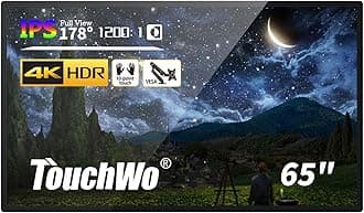 – 65 inch Interactive Touchscreen Monitor, Electronic Whiteboard with 16:9 FHD 1080P Display, Windows 10 All-in-One PC for Industrial, Office and Classroom, Core i7 RAM 8G & ROM 256G