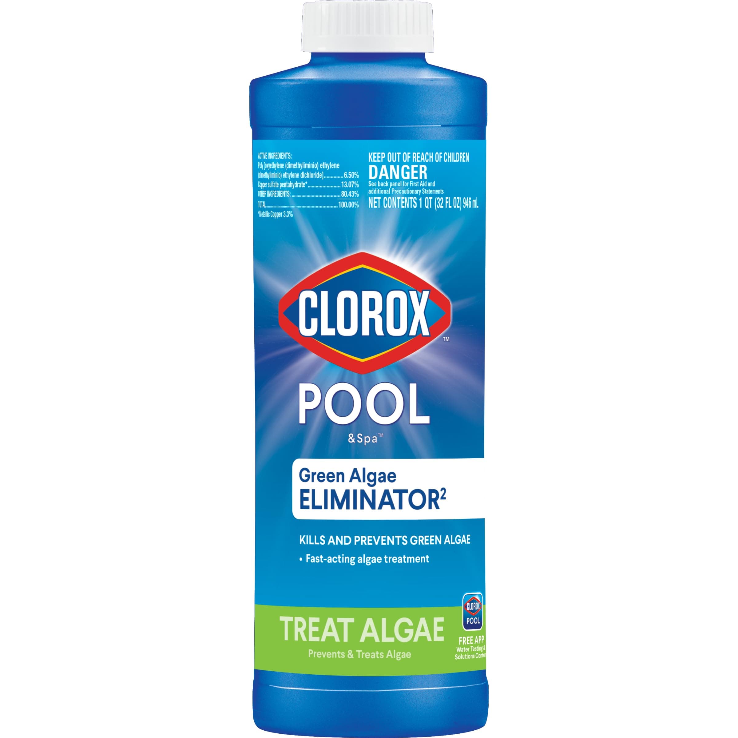 Clorox Pool&Spa Green Algae Eliminator2 32 oz
