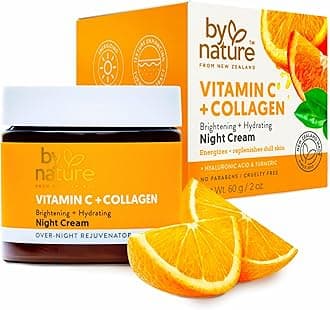 Face Night Cream - Vitamin C + Collagen PM Moisturizing Facial Lotion for Women (2 Oz)
