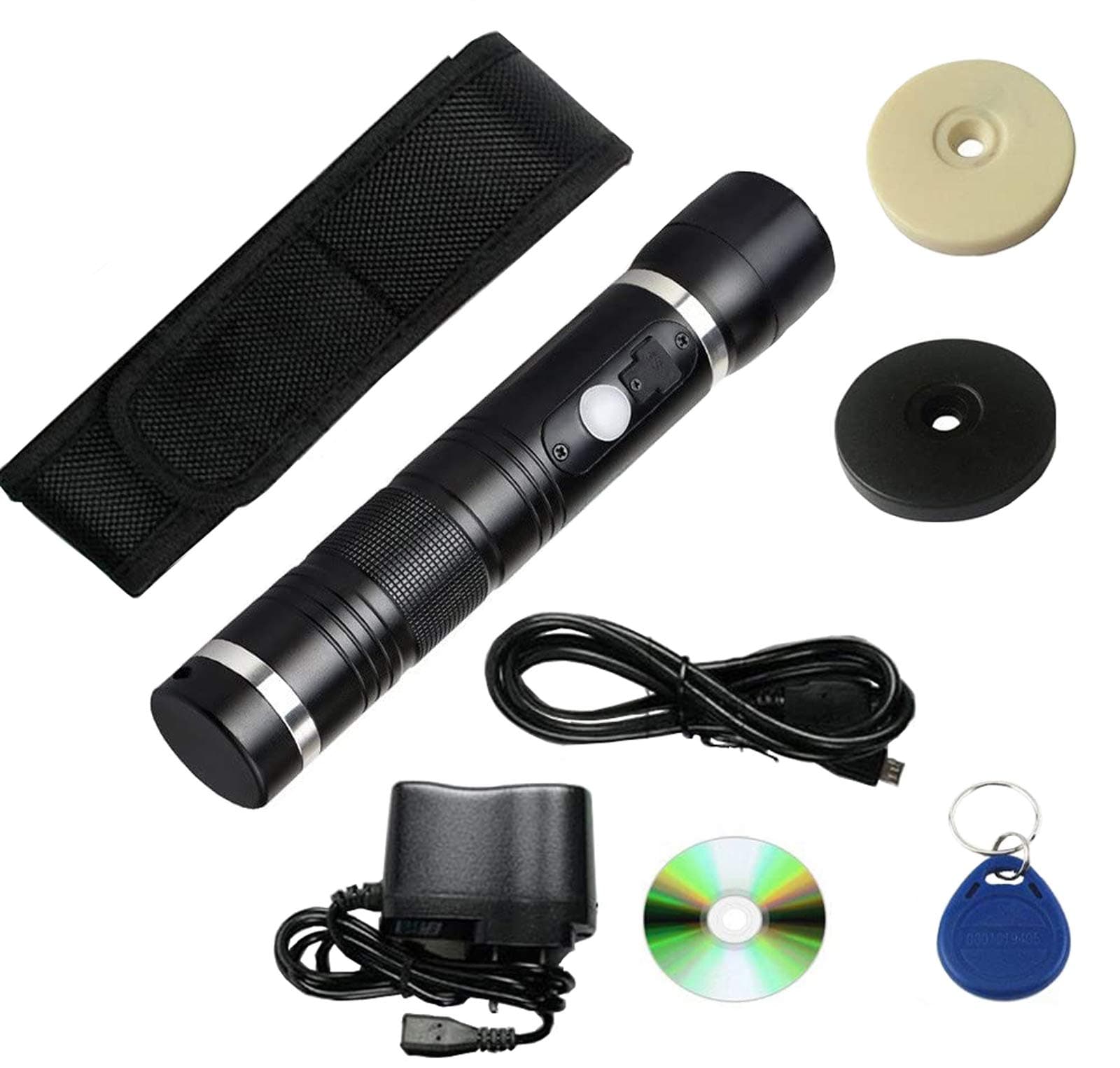 MENGQI-CONTROL New Generation RFID Guard Tour system Full Guard Patrol Kits with built-in LED floodlight+30 PCs Check Points