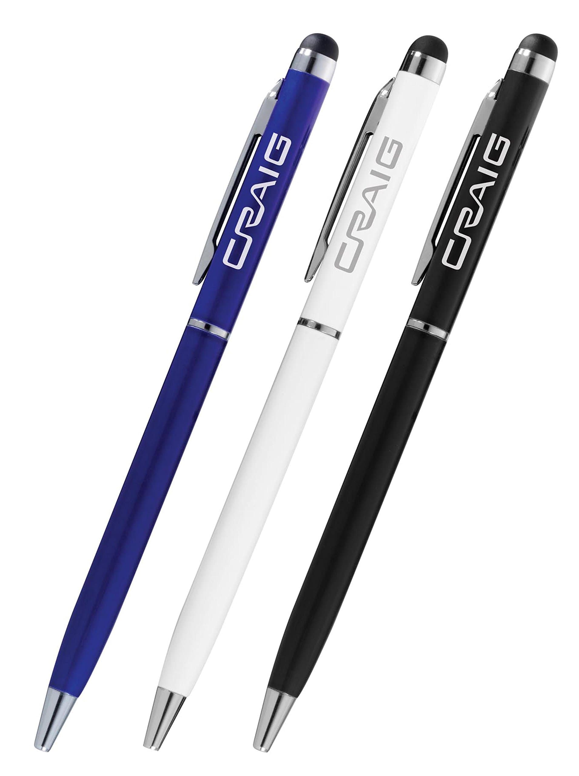 CraigCapacitive Stylus Ballpoint Pen for iPad, iPhone and Capacitive Touch Display, 3-Pack (CCA4037)