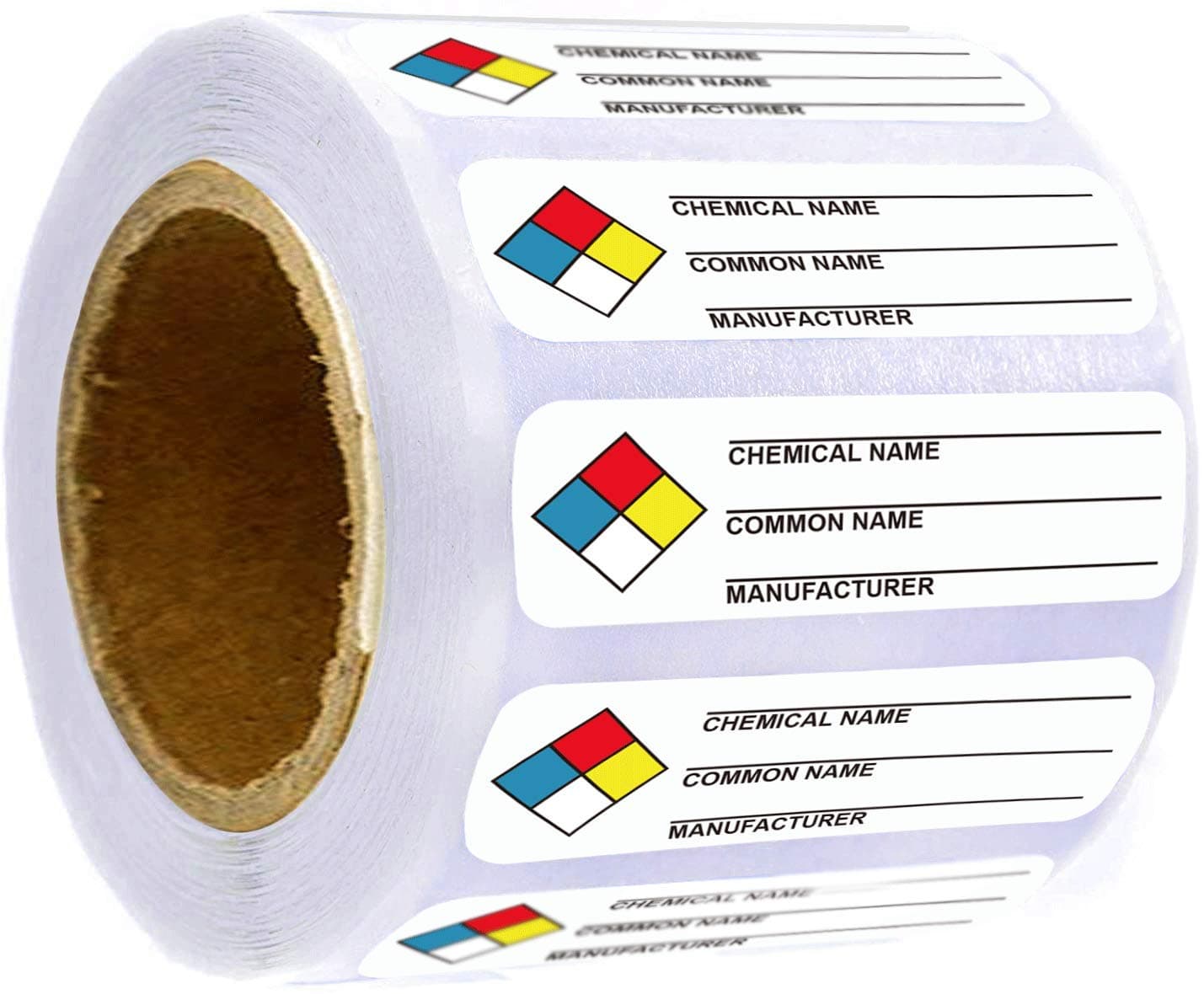 SDS Stickers/MSDS Stickers for Chemical Safty Data 2 X 3 Inches - Chemical Identifying and Labeling Sticker Decals - 250 HIMG Write-in Labels