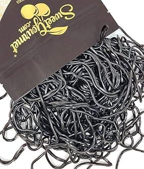 Black Licorice Laces | Dutch Candy Shoelaces | 1 Pound