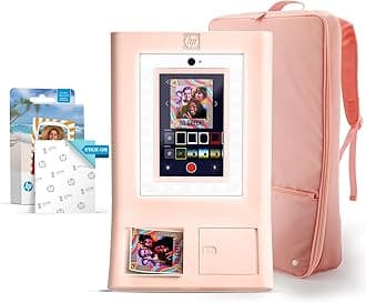Sprocket Photo Booth Machine Instant Color Photo Printer (Pink) Starter Bundle + Zink Paper (110 Sheets) + Padded Carrying Case