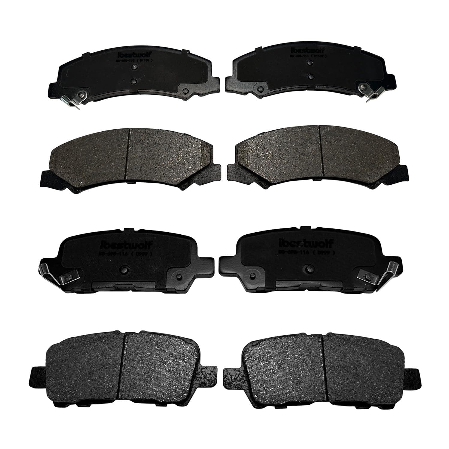 Front and Rear Brake Ceramic Pads for 2011-2013 Chevy Impala for 2014-2016 Chevy Impala Limited, Disc Brake Pad Replacement P-1159 P-999