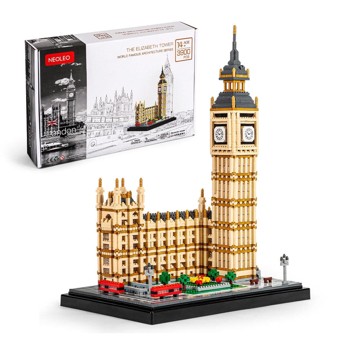 - NeoLeo Real Big Ben Micro Building Blocks Set (3900+PCS) - World Famous Architectural Model Toys Gifts for Kid and Adult