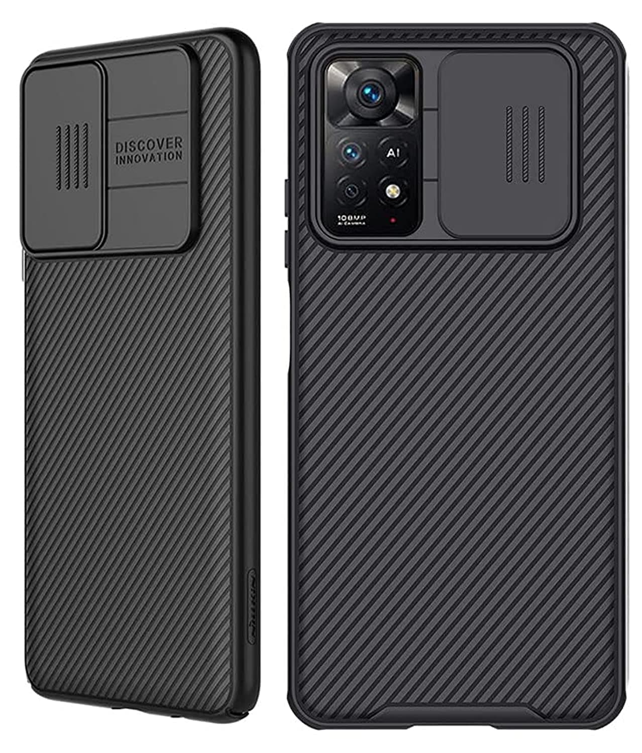 for Xiaomi redmi Note 11 Pro 5G/4G Case, Slim case Protective Cover with Camera Protector Hard PC TPU Thin Anti-Scratch Phone Case for Xiaomi Redmi Note 11 Pro (6.67'') (Black)