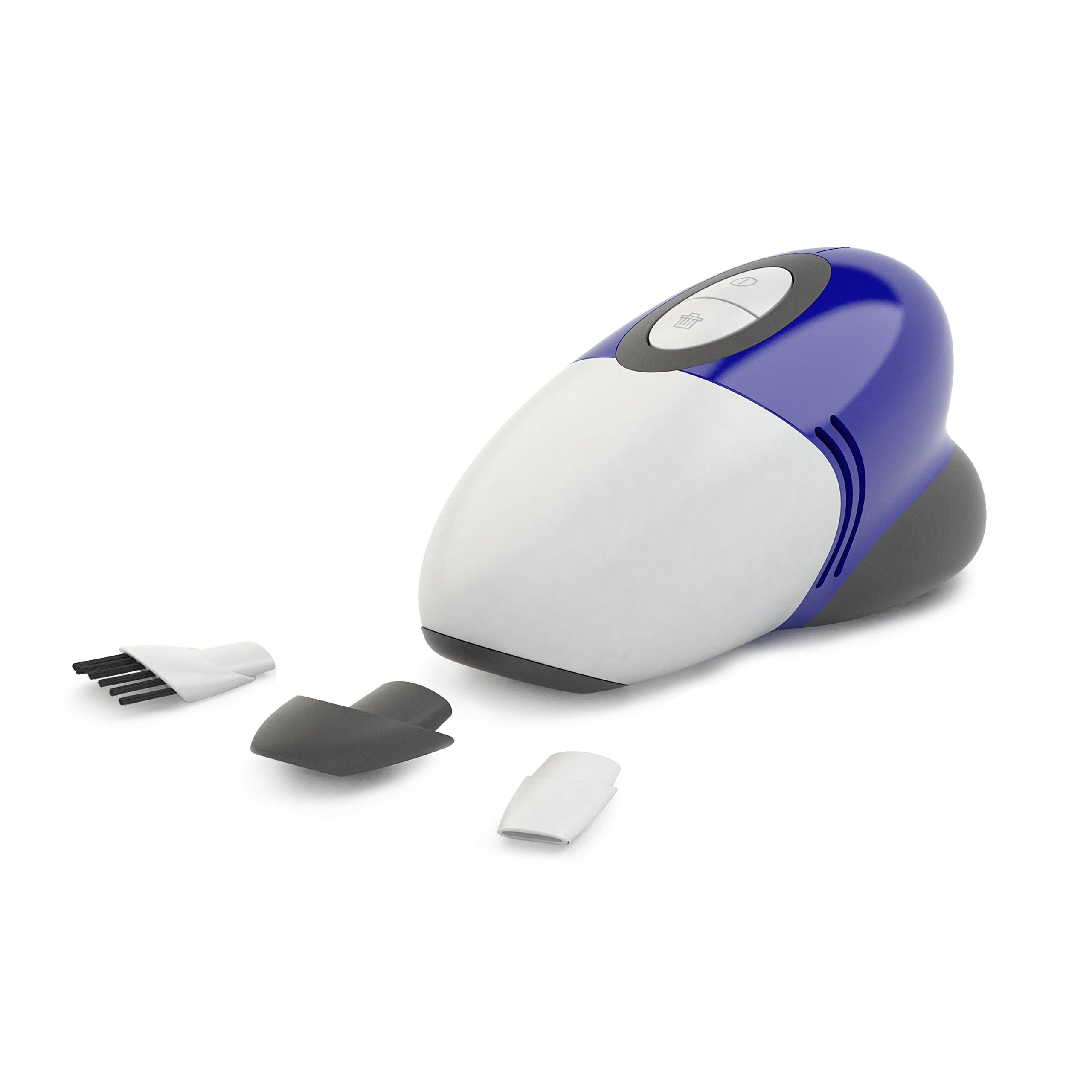 LIVION Mini Desk Vacuum Cleaner, also Suitable for Keyboards (USB/Battery Powered) (Blue)