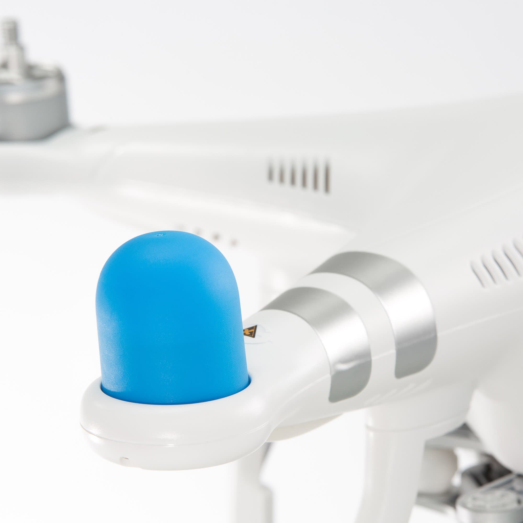 HeliPix Premium 4 Piece Silicone Protective Motor Cap Set for Phantom 3 & Phantom 4 Drones (Blue)