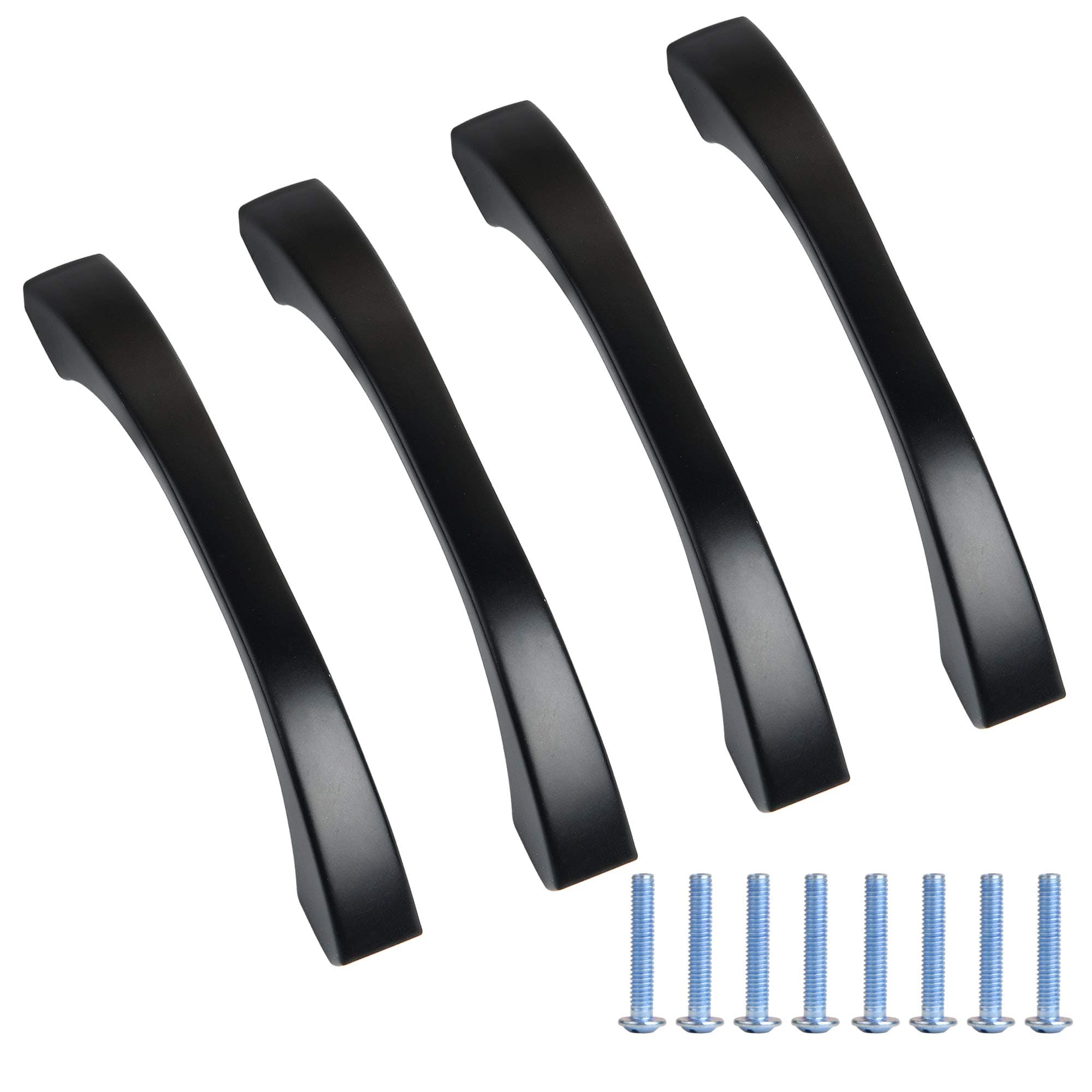 Supkiir4 Pack Drawer Pulls Handles, 2.5" Hole Center Vintage Antique Black Kitchen Cabinet Knobs Drop Bail Pulls Handles