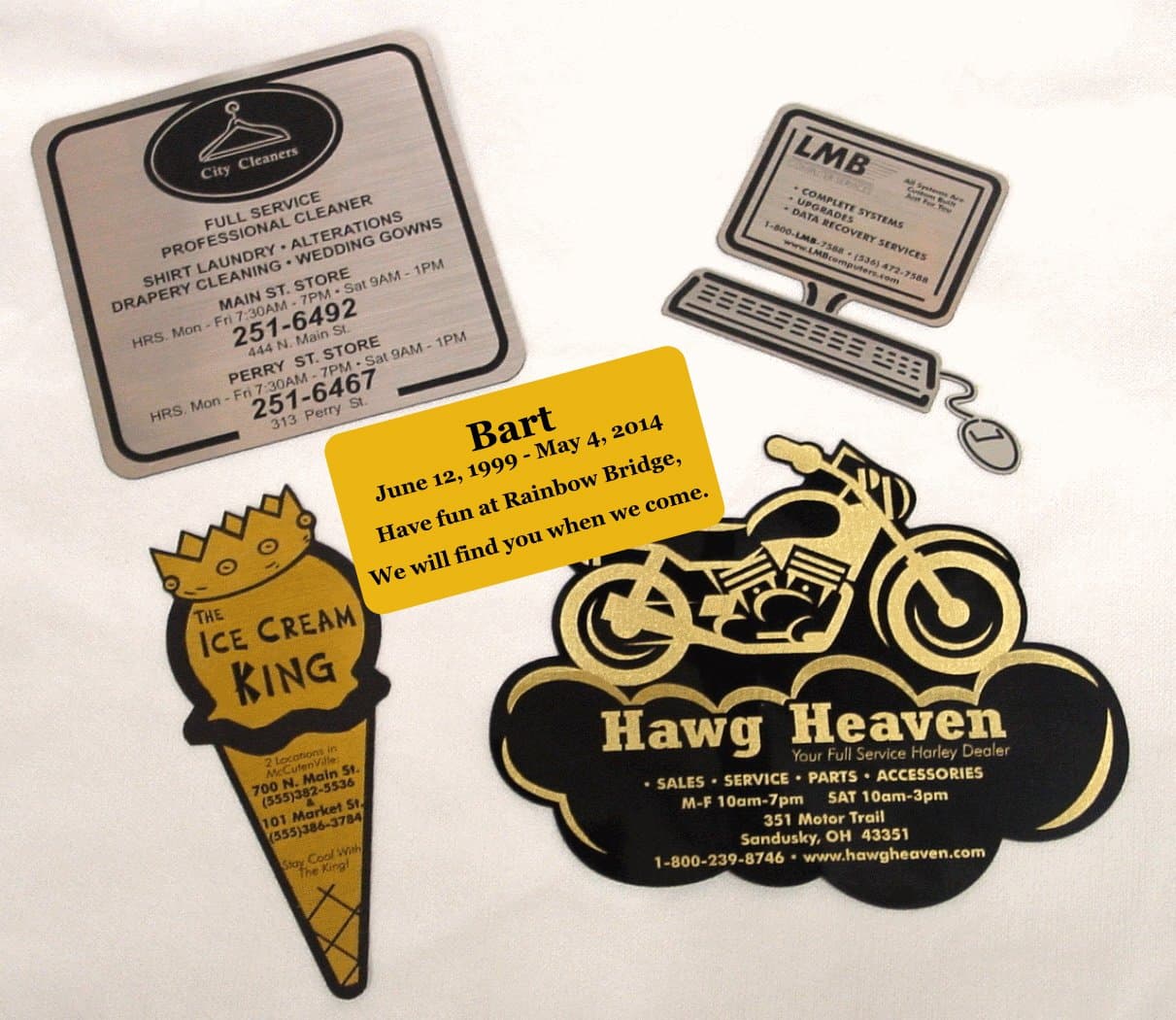 Personalized Custom Laser Engraved Plate - 2"x4" or Smaller - Custom Sizes & Shapes