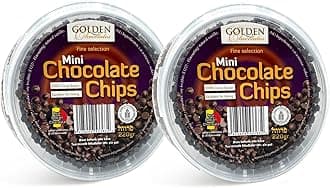 Elisha Mini Chocolate Chips - Pack of 2 x 220G - Made with 100% Cocoa Butter and Real Belgian Chocolate - Kosher Certified Chocolate Chips - Perfect Chocolate Sweets for Baking and Variety of Recipes