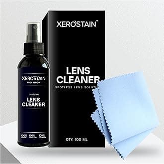 - Premium Lens Cleaning Spray Kit with Microfibre Cloth (100 ml) | Alcohol Free | Effective lens cleaner for Spectacles, Eyeglasses, Sunglasses etc. (100 ML)
