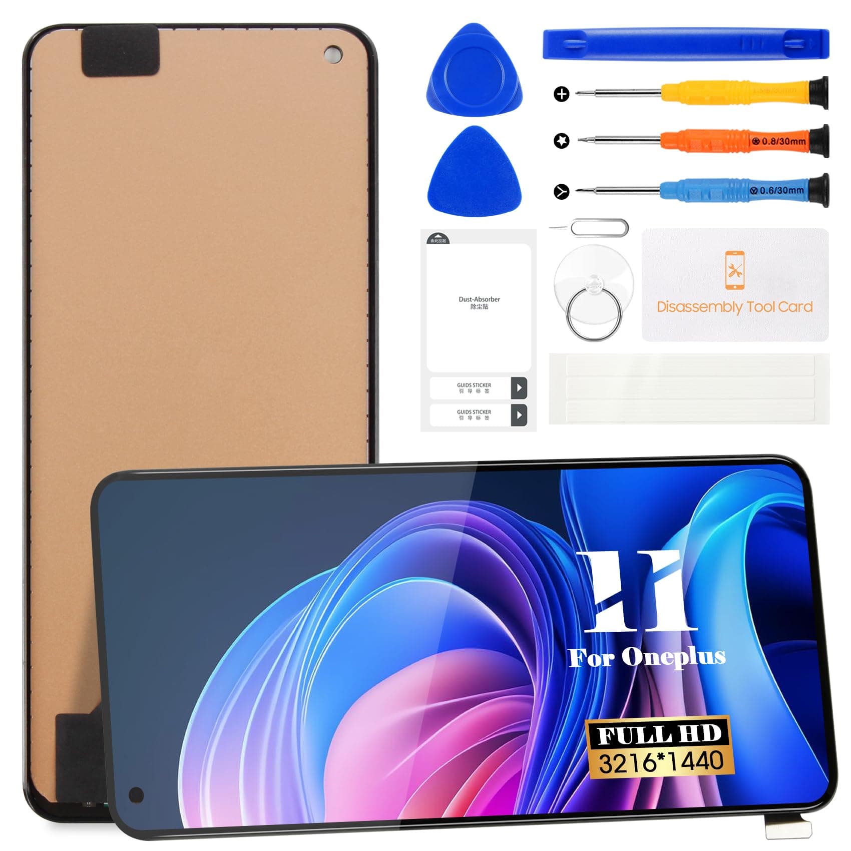 TFT for Oneplus 10 Pro LCD Screen Replacement for Oneplus 9 Pro LCD Display for Oneplus 11 NE2210 NE2211 NE2213 Black Touch Screen Display Assembly Replacement Digitizer Repair Kits (Without Frame)