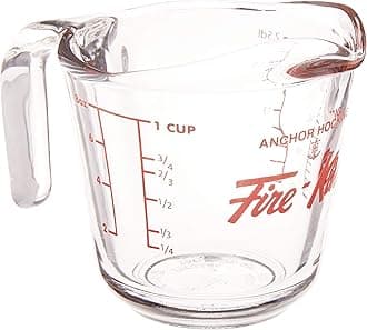 Anchor Hocking Fire-King Measuring Cup, Glass, 8-Oz, 250ml with Red Description