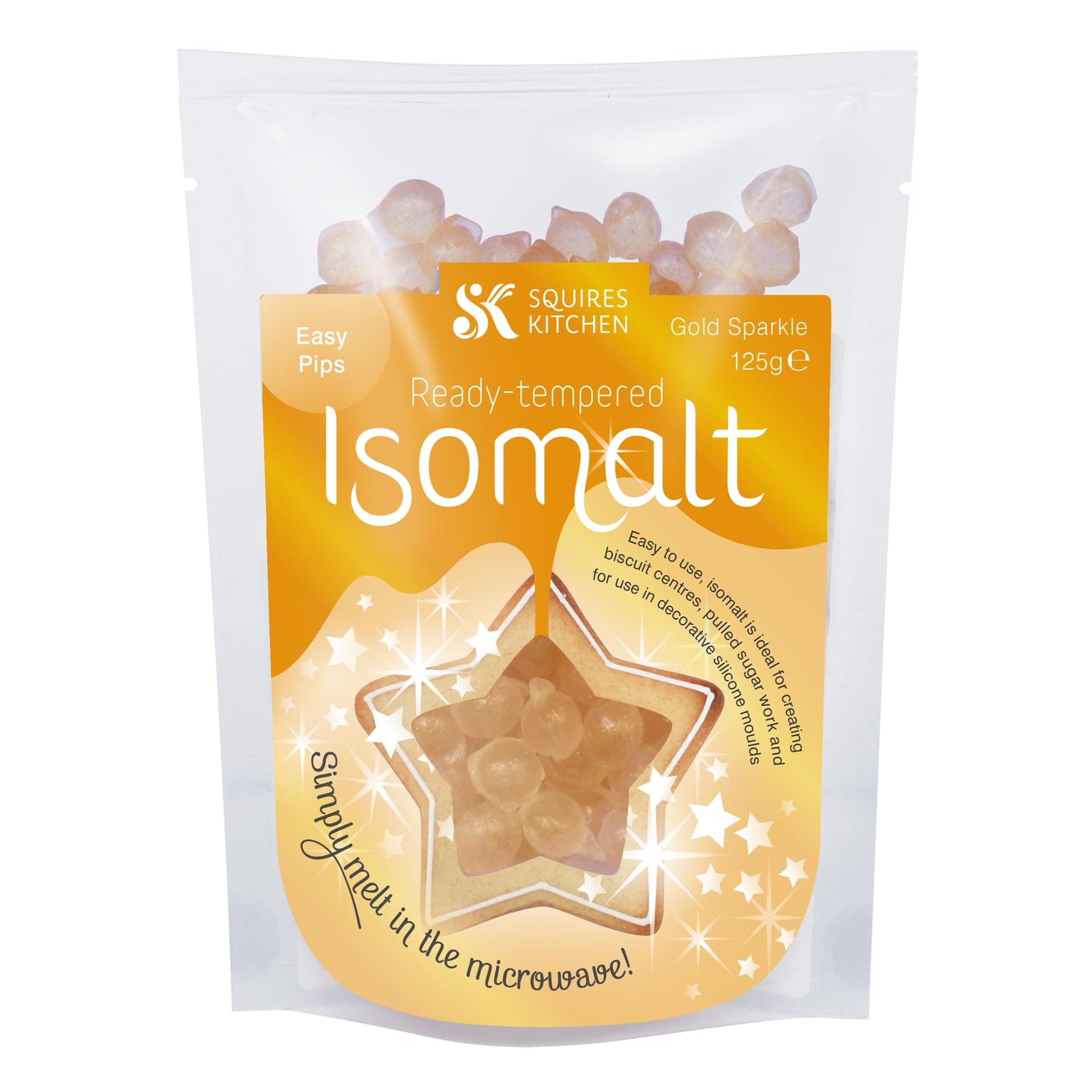 Squires Kitchen Gold Sparkle Tempered Isomalt - 125g
