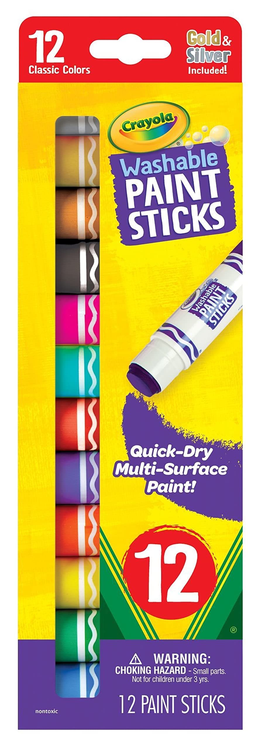 Washable Paint Sticks 12-Pieces