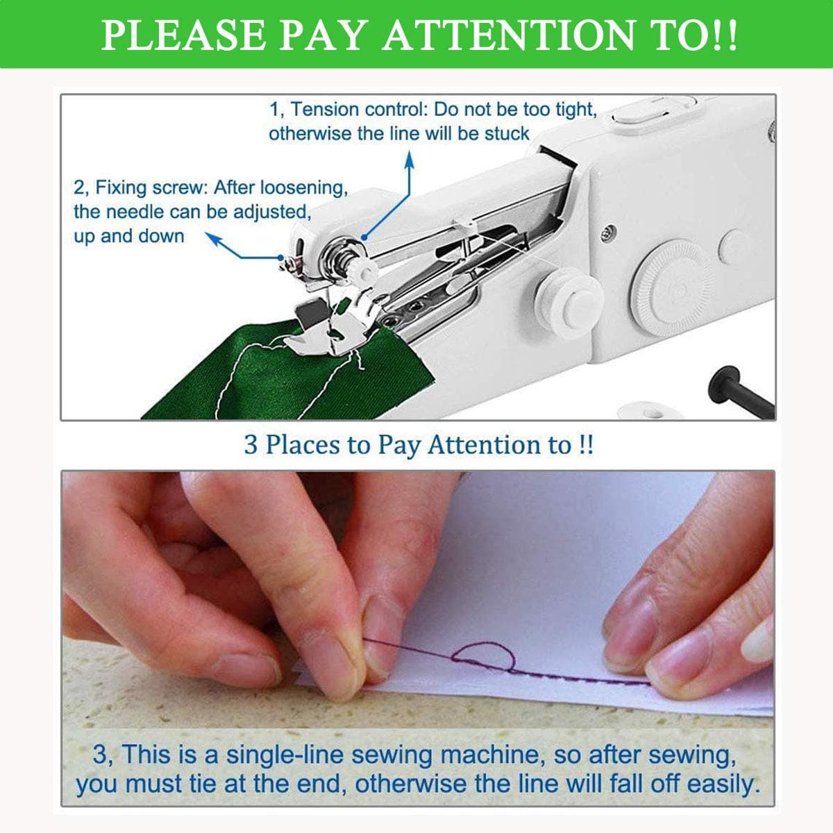 Mini Handheld Sewing Machine Beginner, Stitching Machine Portable for Home Travel DIY Handy Stitch Tool for Fabric,Clothing,Kids Cloth Birthday Gift Sewing