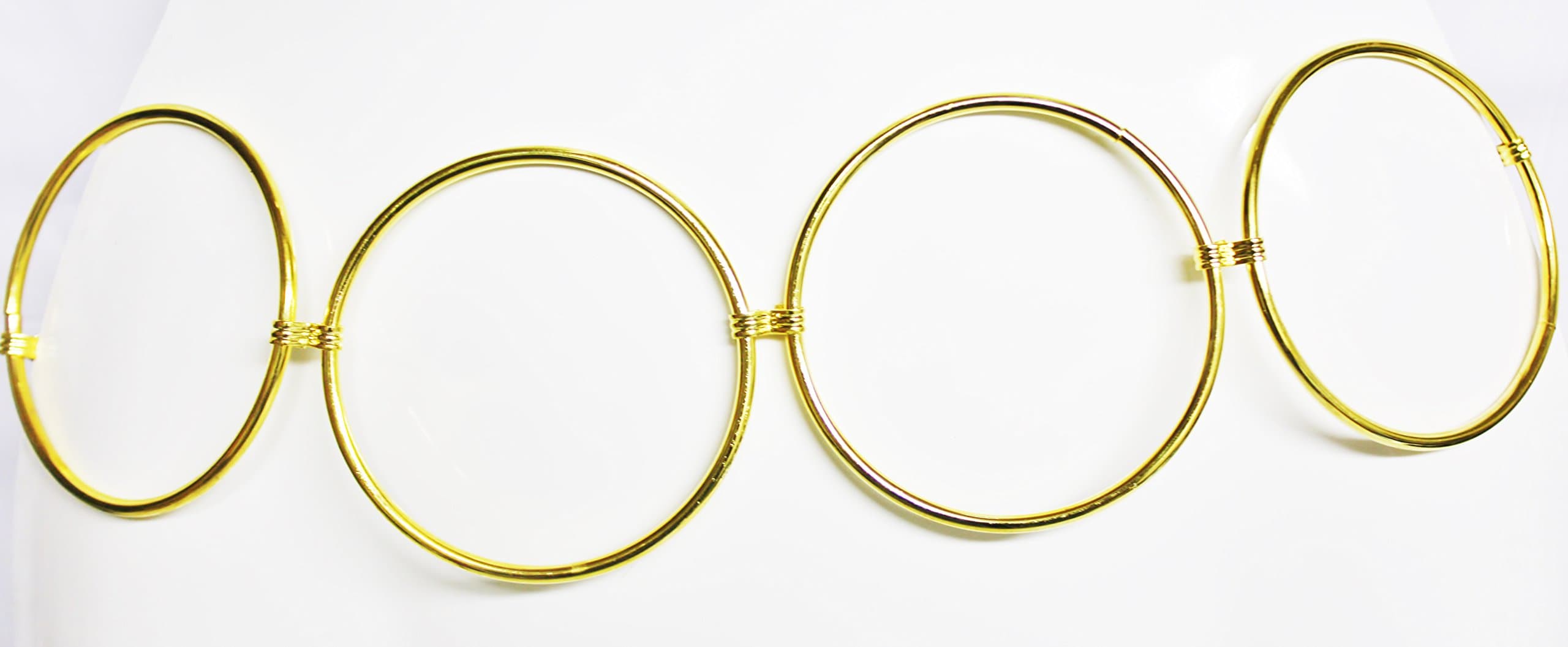 QUALITY ACCESSORY - Gold Big Jumbo Circle Chain Link Belt