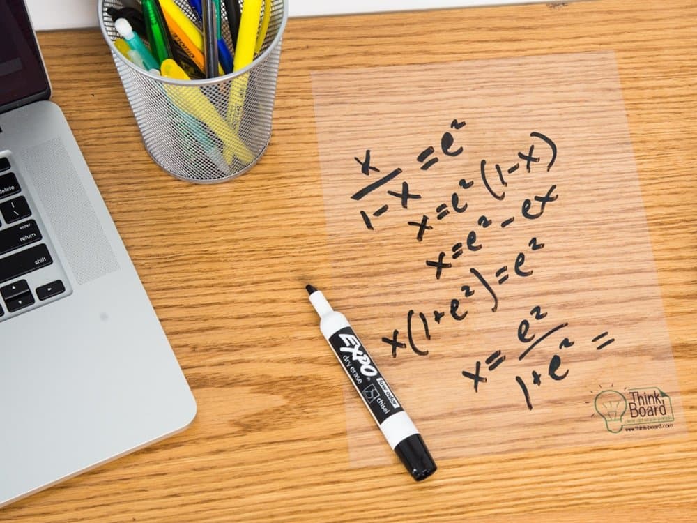 Think Board Clear Dry-Erase Board, 8" x 11"