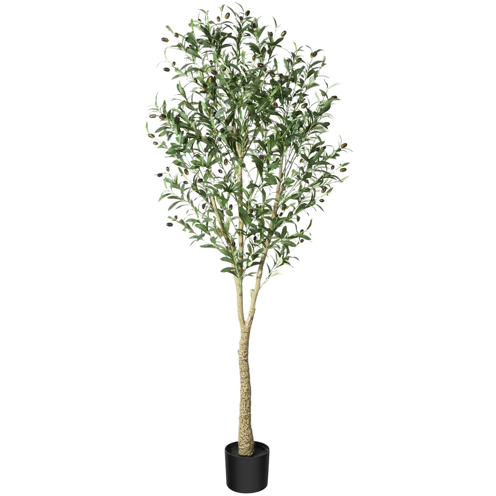 Artificial Olive Tree Plant 6Ft Fake Topiary Silk Tree, Perfect Faux Plants in Pot for Indoor Outdoor House Home Office Garden Modern Decoration Housewarming Gift,1Pcs