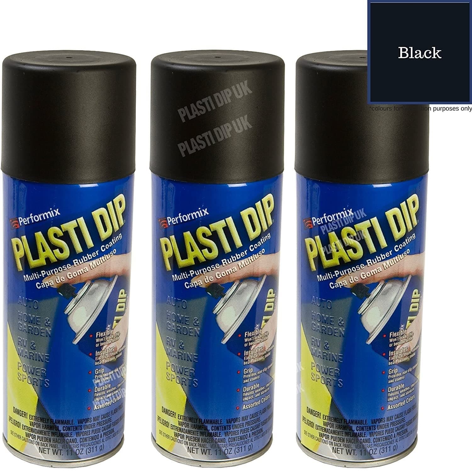 3 X Plastidip Plastic / Rubber Paint - Spray - Black