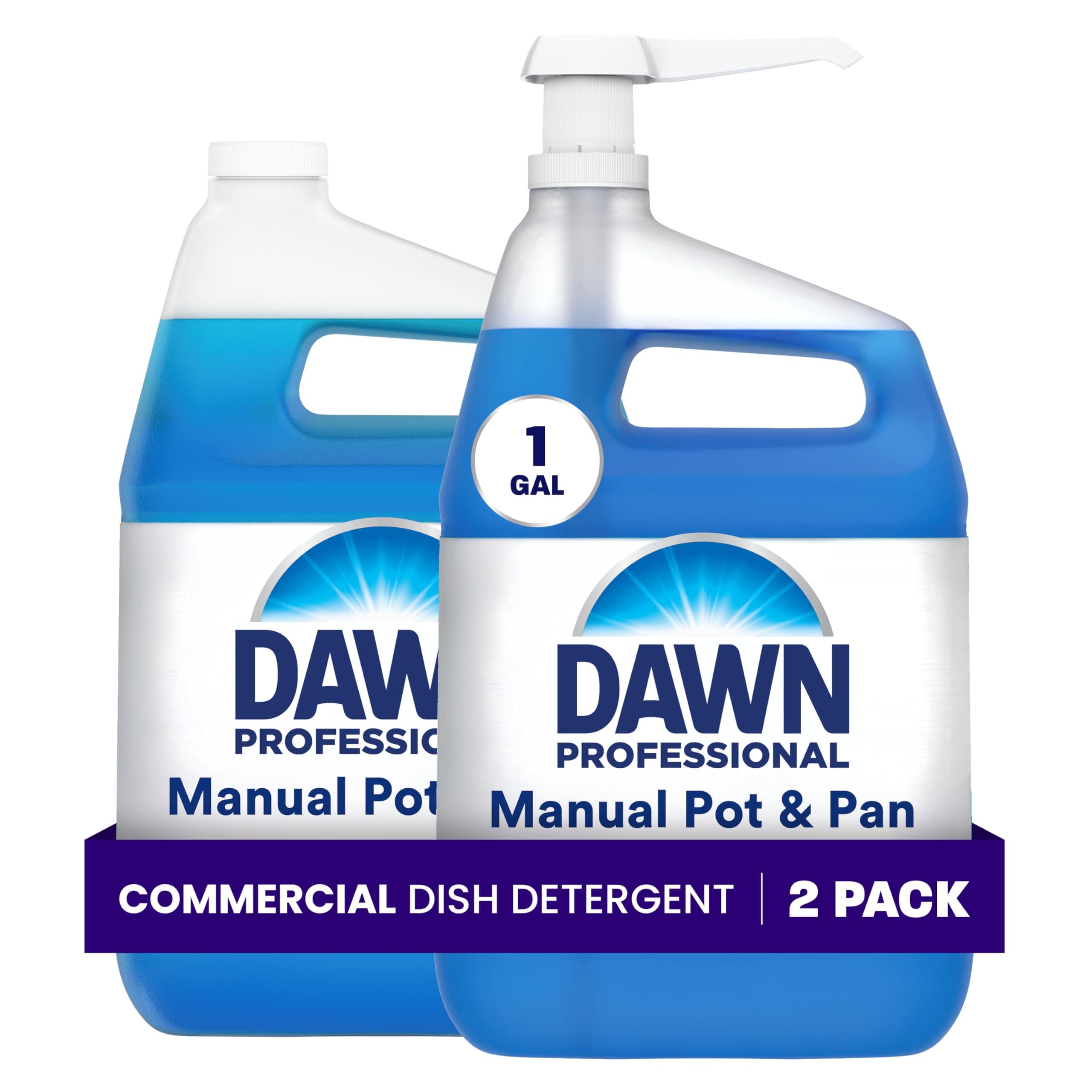 - Dawn PRO Manual Pot and Pan Detergent, Dish Soap Liquid for Dishwashing by Hand, Bulk Concentrate for Commercial Use, 1 gal (Case of 2)